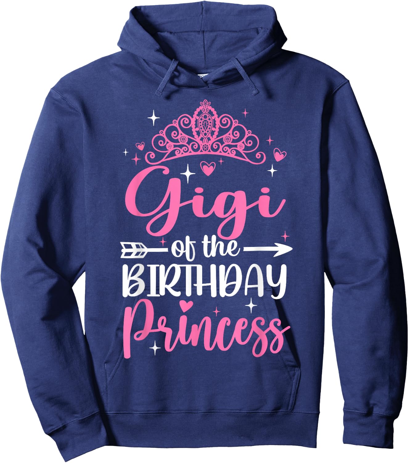 Gigi Of The Birthday Princess Bday Girl Kid Cute Family Hoodie - Hoodie | Navy
