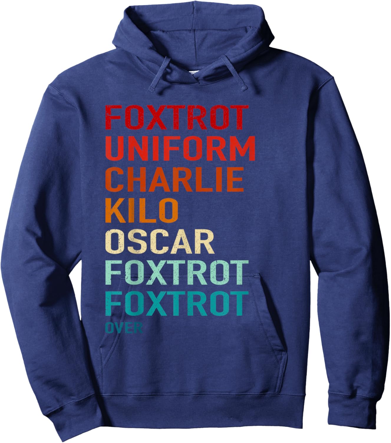 FuckOff Military Alphabet Style MIlitary Funny Soldier Hoodie - Hoodie | Navy