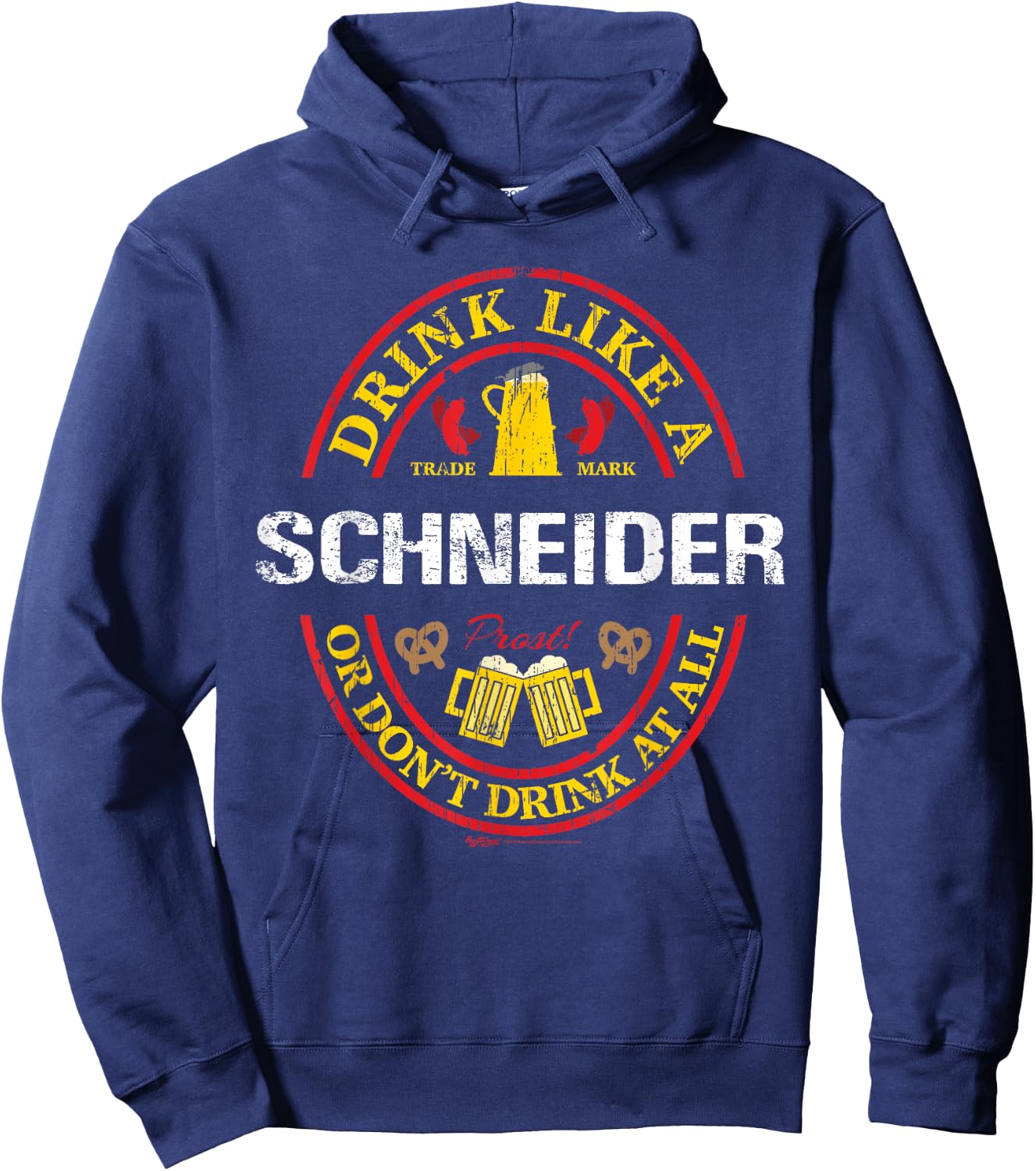 Vintage Drink Like A Schneider Oktoberfest 2021 Drinking Hoodie - Hoodie | Navy