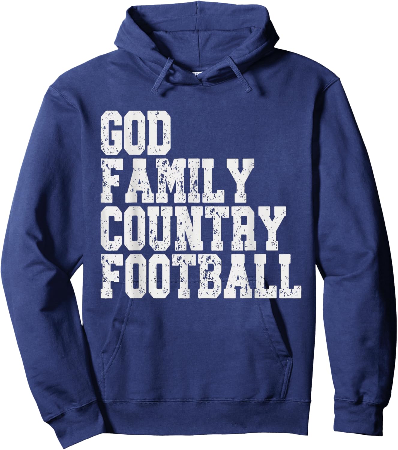 Vintage God Family Country Football , Women, & Kids Hoodie - Hoodie | Navy