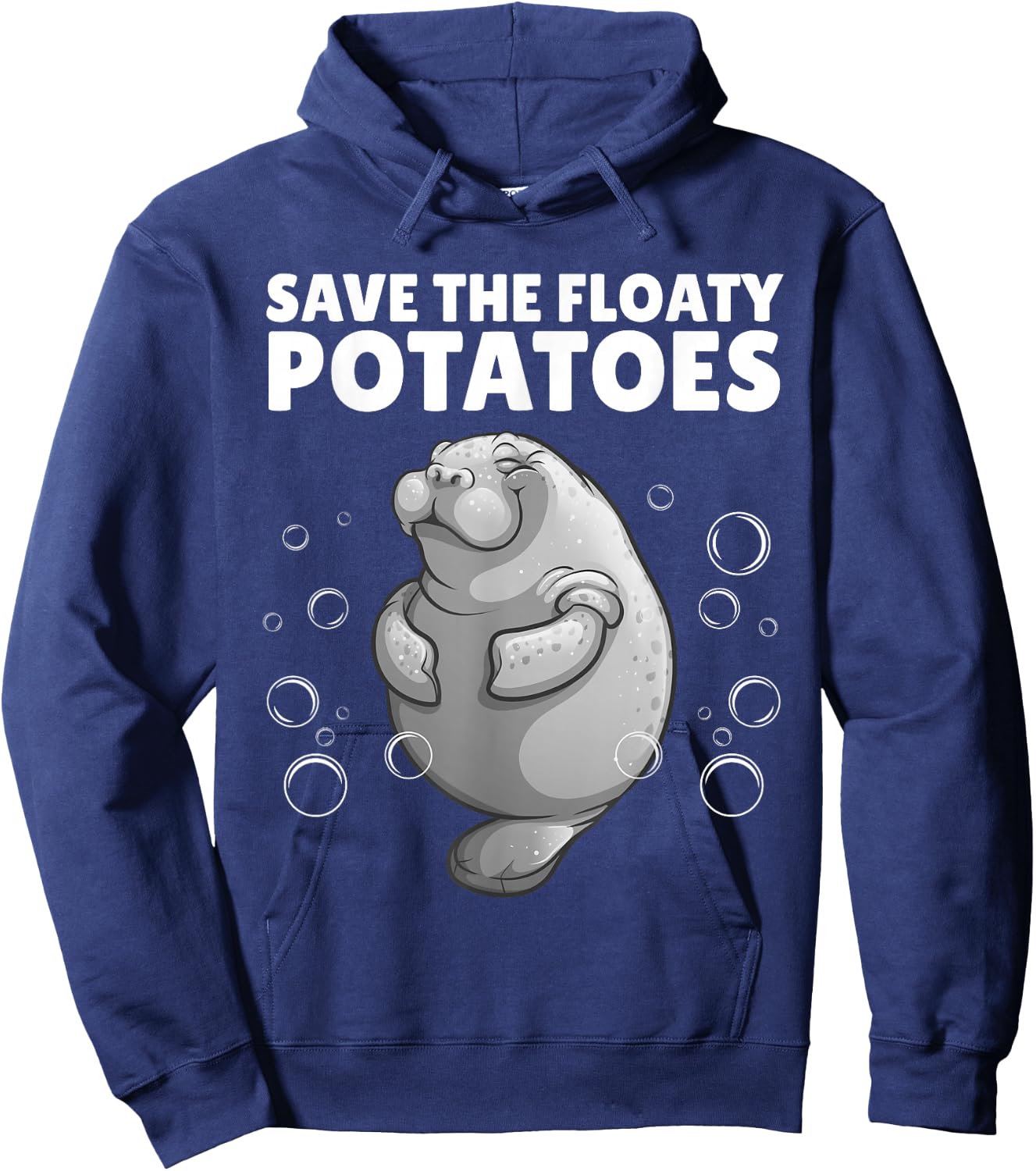 Cool Manatee Design Women Kids Sea Cow Manatee Lover Hoodie - Hoodie | Navy
