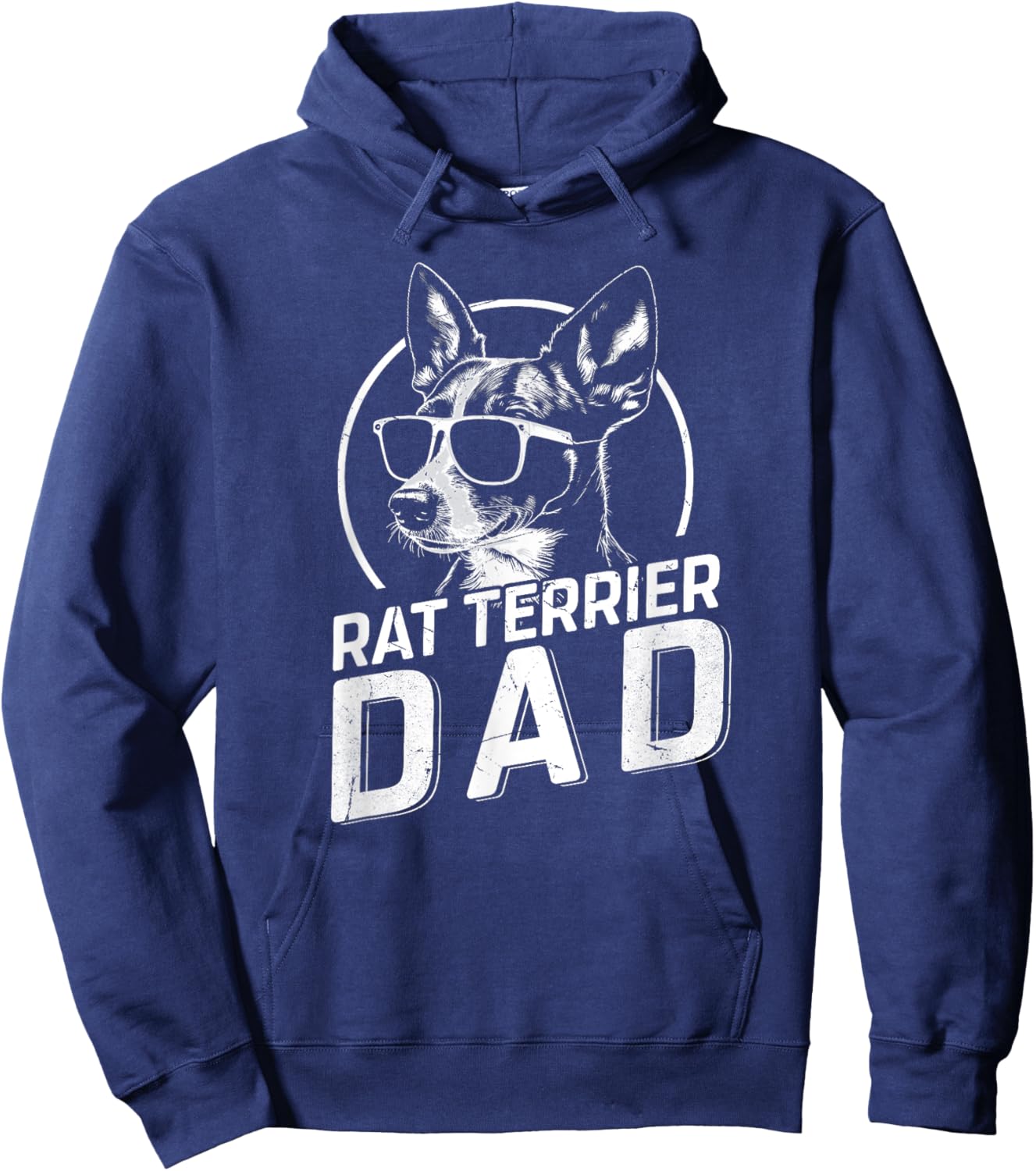 Rat Terrier Dad Dog Owner Gifts Dog Dad Father's Day Hoodie - Hoodie | Navy