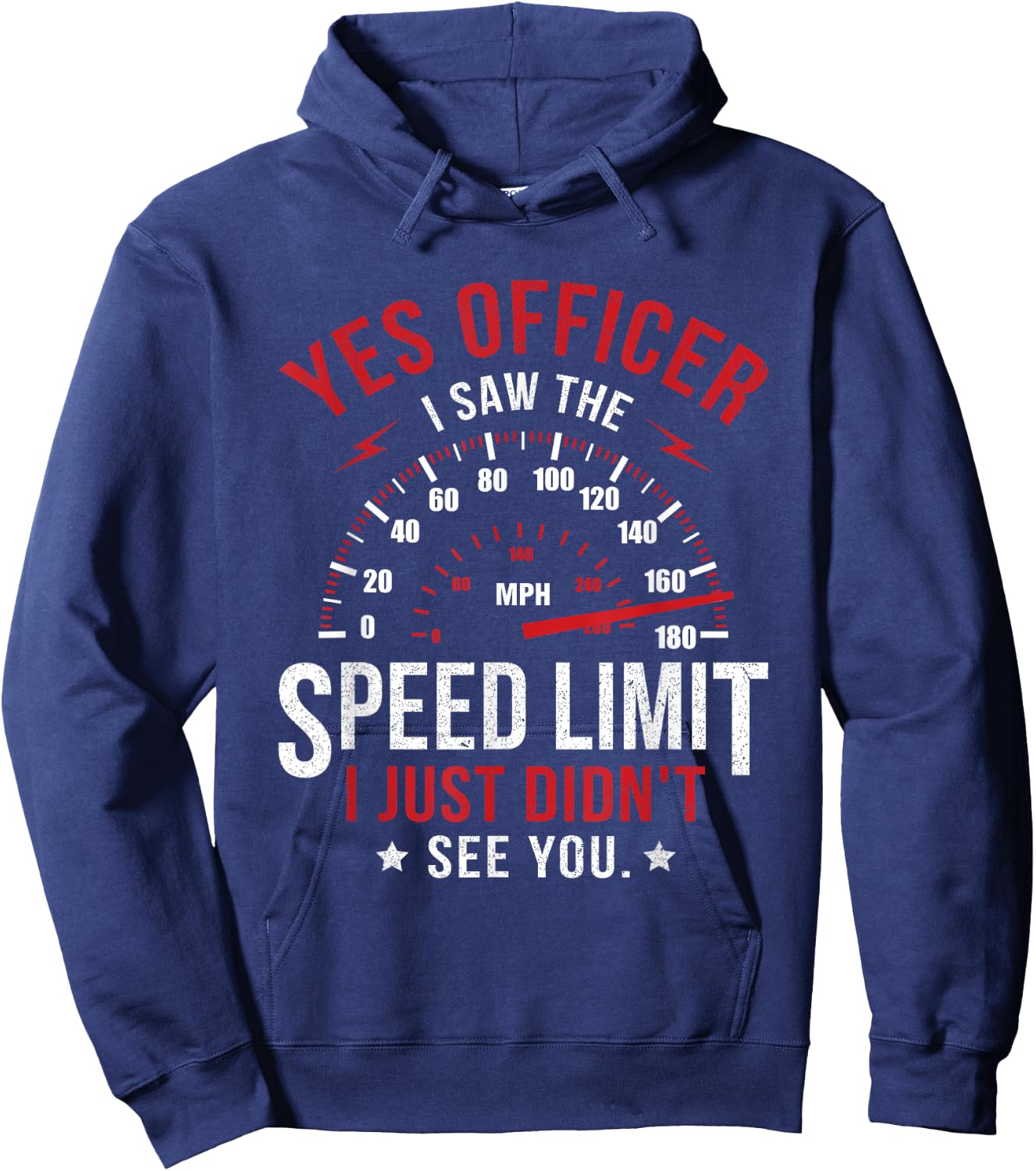 Yes Officer Speeding Ticket For Car Enthusiasts & Mechanics Hoodie - Hoodie | Navy