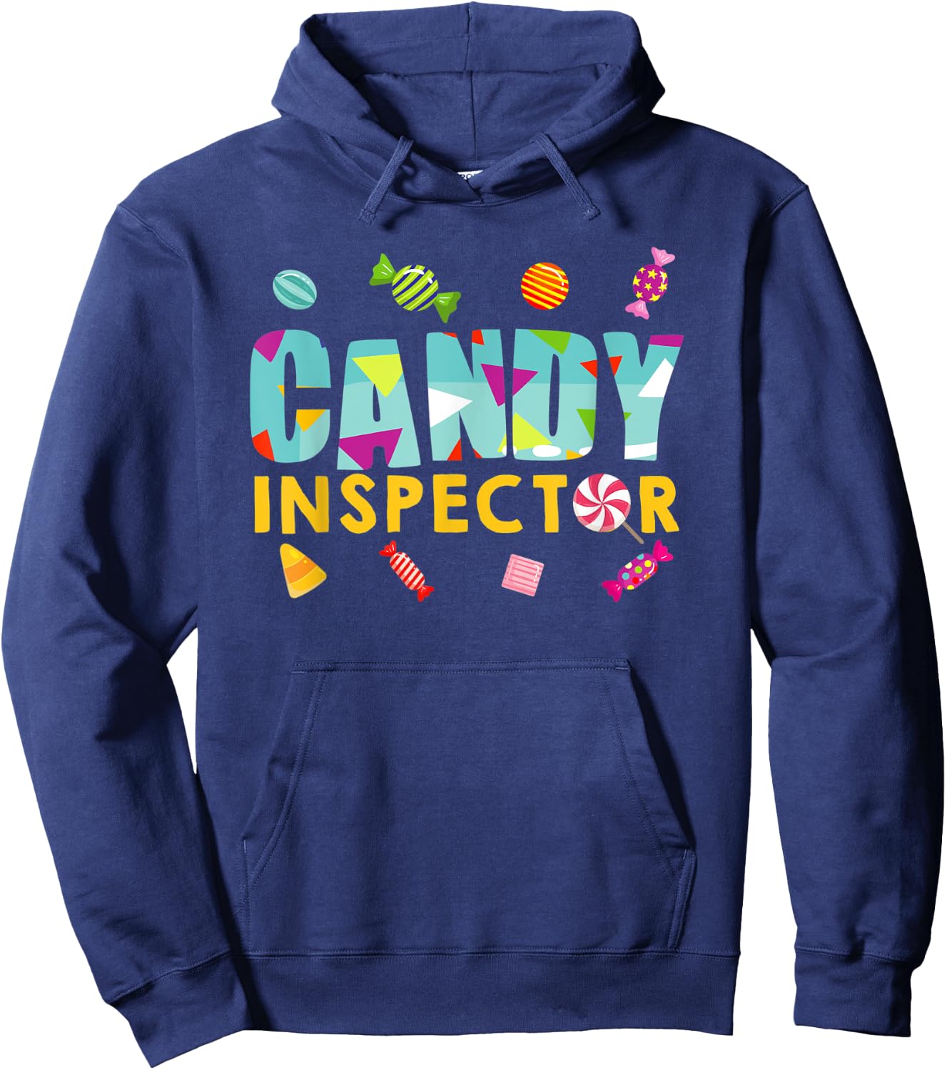 Candy Inspector Funny Halloween Trick Or Treat Gift Hoodie - Hoodie | Navy