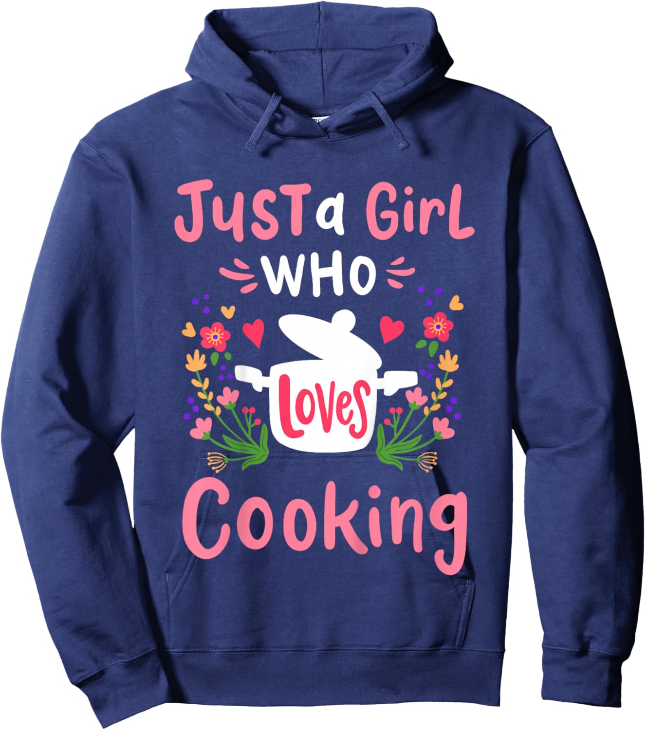 Kids Cooking Chef Cook Just A Girl Who Loves Cooking Hoodie - Hoodie | Navy