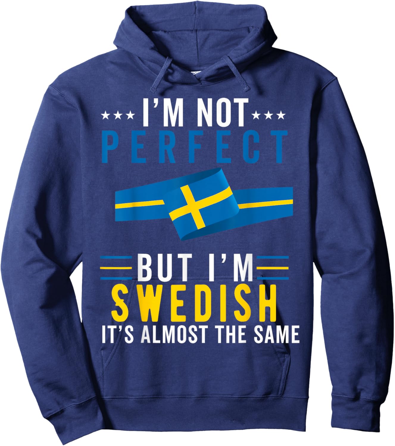 Swedish Flag Sweden Men Women Sverige Svenska Souvenirs Hoodie - Hoodie | Navy