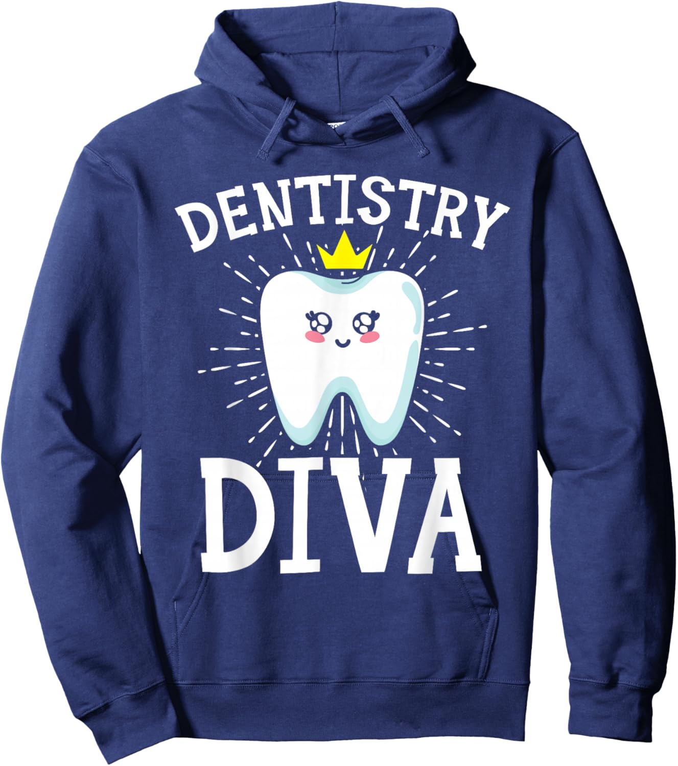 Dentistry Diva Dentist Teeth Dental Hygienist Tooth Doctor Hoodie - Hoodie | Navy