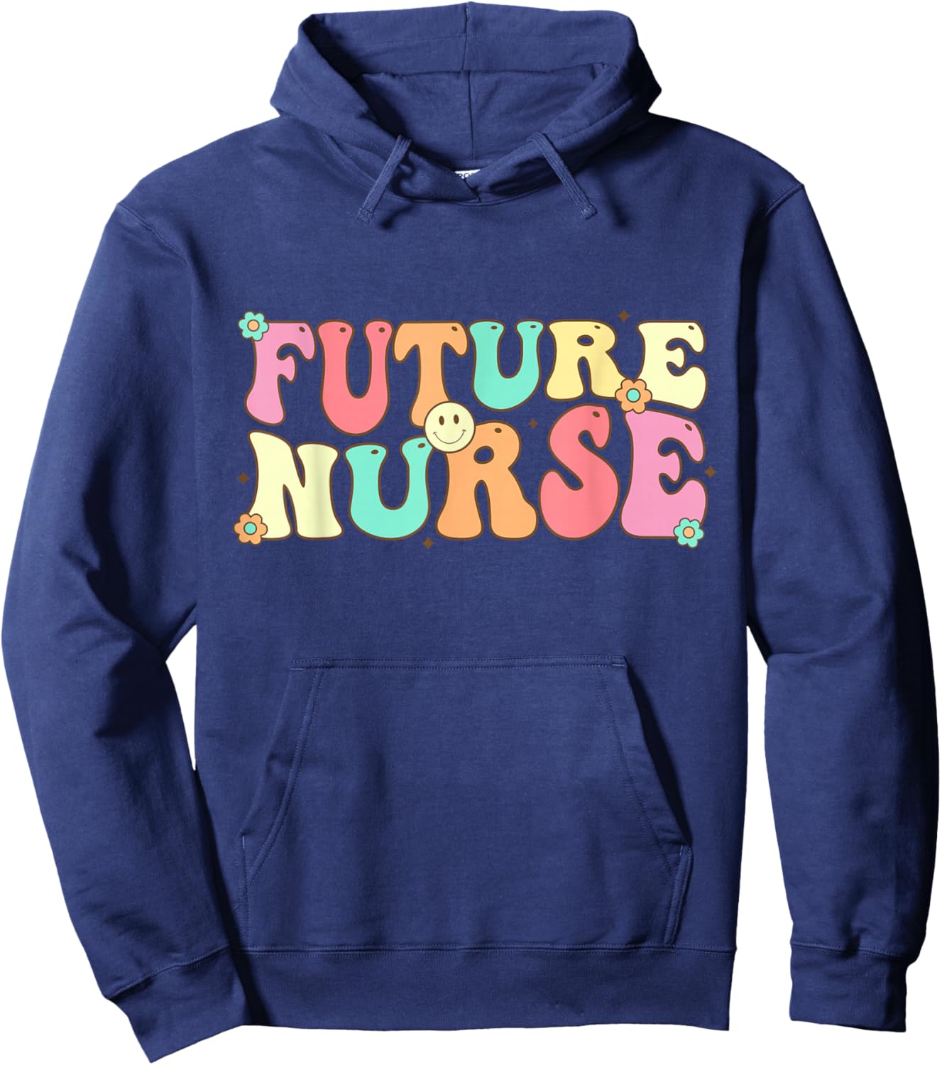 Future Nurse Shirt Women Groovy Nurse Appreciation Nursing Hoodie - Hoodie | Navy