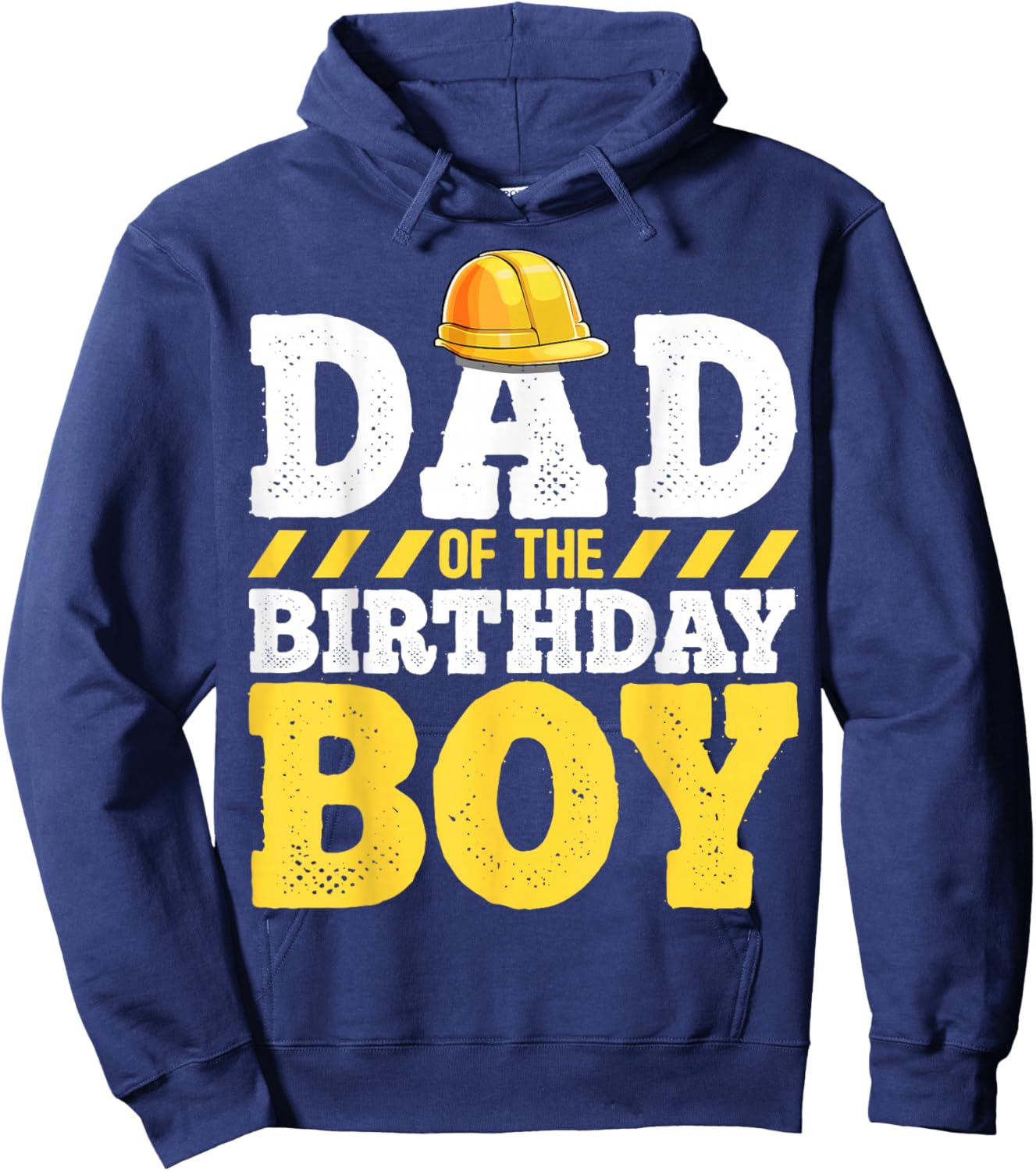 Dad of the Birthday Boy Construction Birthday Party Hat Men Hoodie - Hoodie | Navy