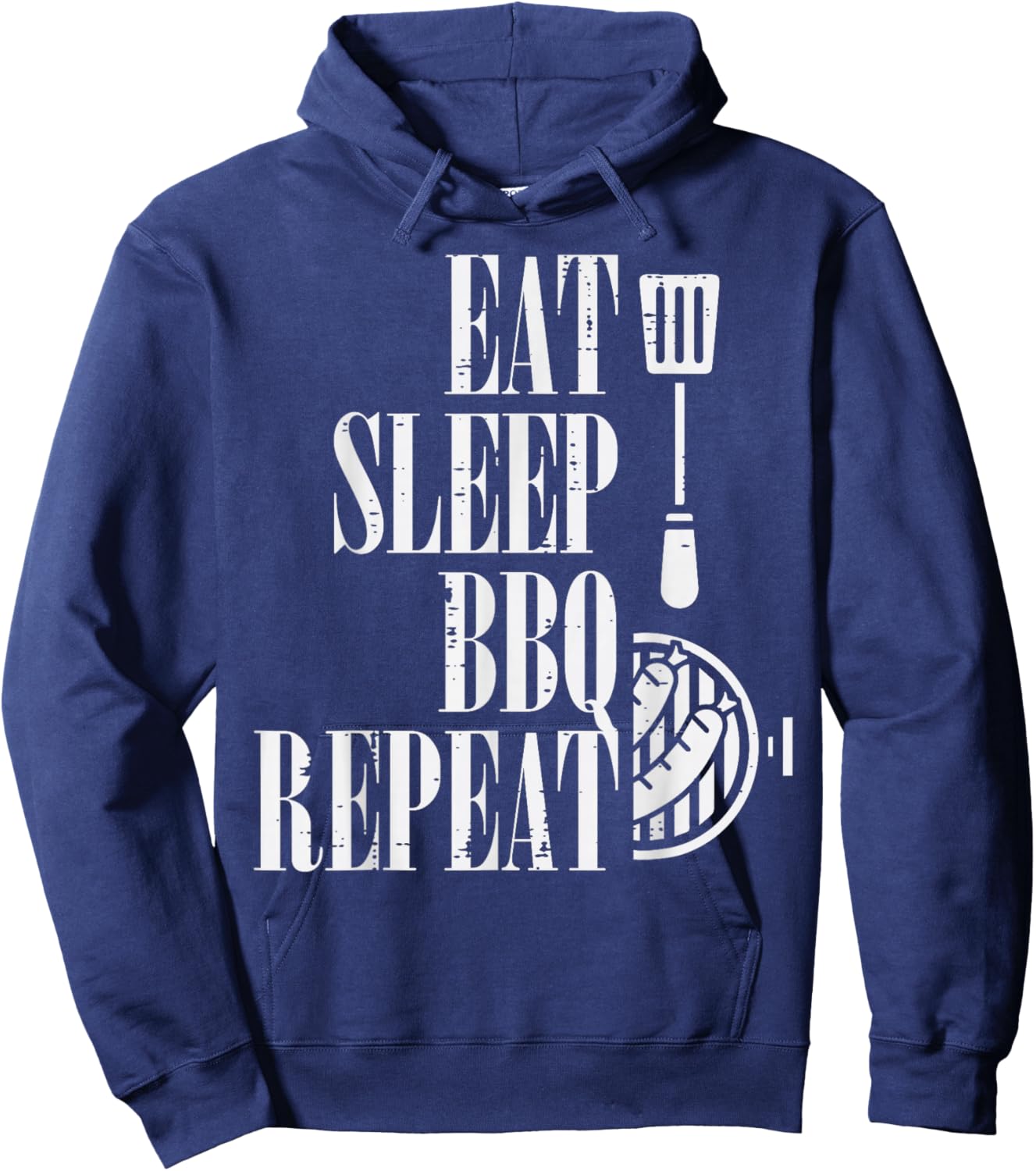 Eat Sleep Bbq Repeat Funny Barbecue Grilling Women Men Kids Hoodie - Hoodie | Navy