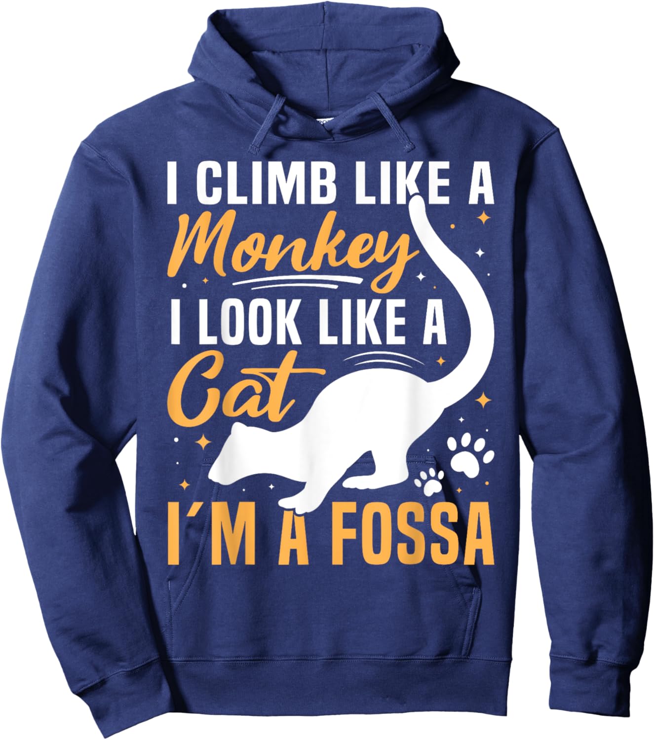 Fossa Essentials Fossa Plush Stuffed Animal Fossa Lover Hoodie - Hoodie | Navy