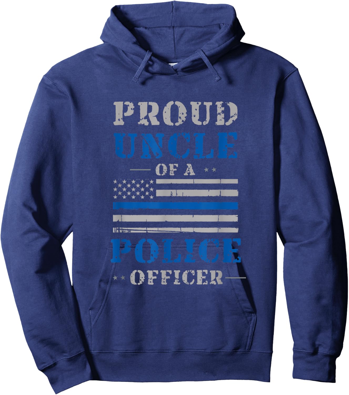 Proud Uncle of a Police Officer Law Enforcement Hoodie - Hoodie | Navy