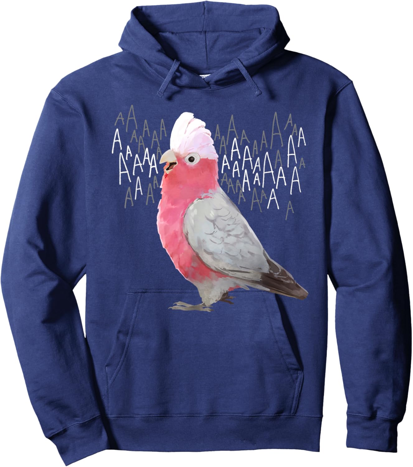 Screaming Galah Rose-Breasted Cockatoo Hoodie - Hoodie | Navy
