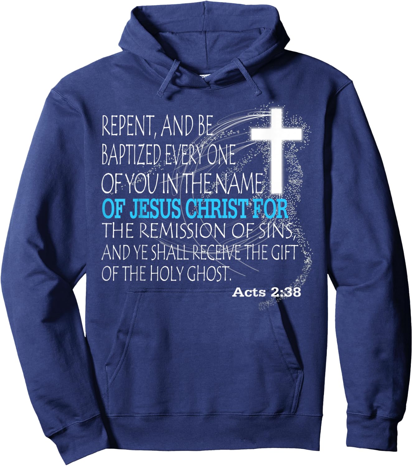 Acts 2:38 Hoodie - Hoodie | Navy