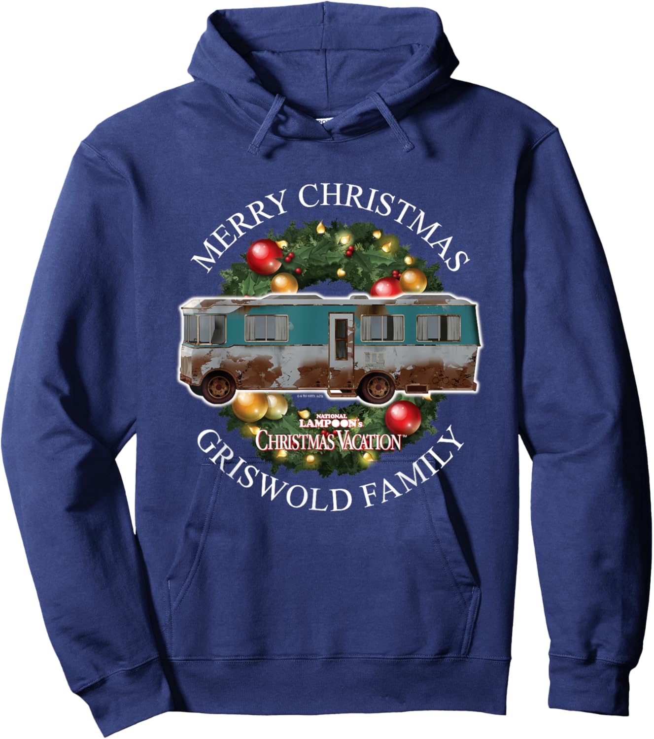 National Lampoon's Christmas Vacation - Van Wreath Hoodie - Hoodie | Navy