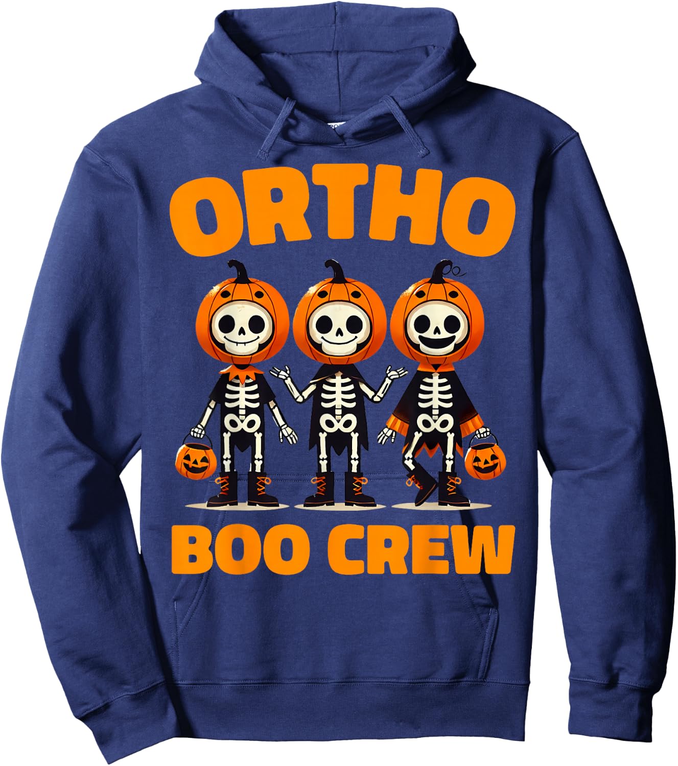 Cute Ortho Squad Spooky Ortho Orthopedic Boo Crew Halloween Hoodie - Hoodie | Navy
