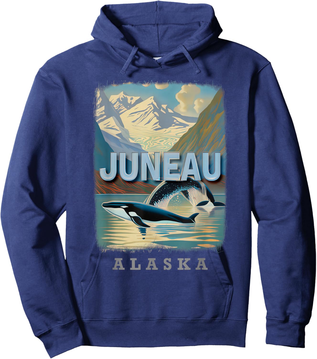 Juneau Alaska AK Glacier Majesty SD990 Hoodie - Hoodie | Navy