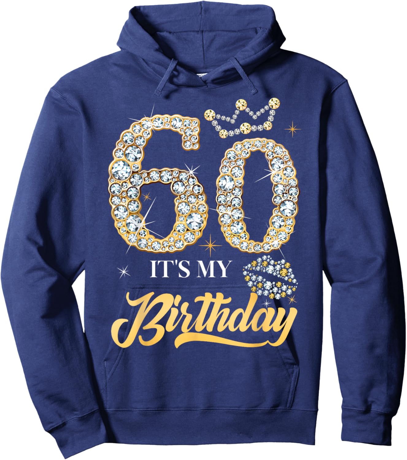 It's My 60th Birthday Diamond Shoes 60 Years Old Women Hoodie - Hoodie | Navy