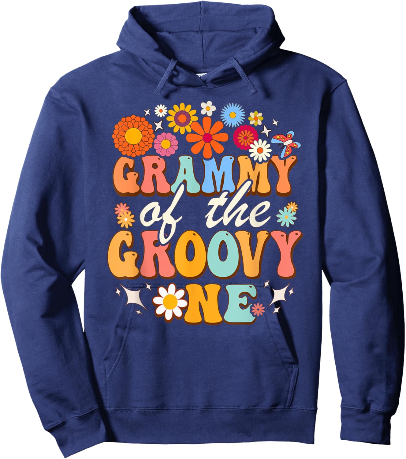 Grammy of Groovy One Matching Family First Birthday Party Hoodie - Hoodie | Navy