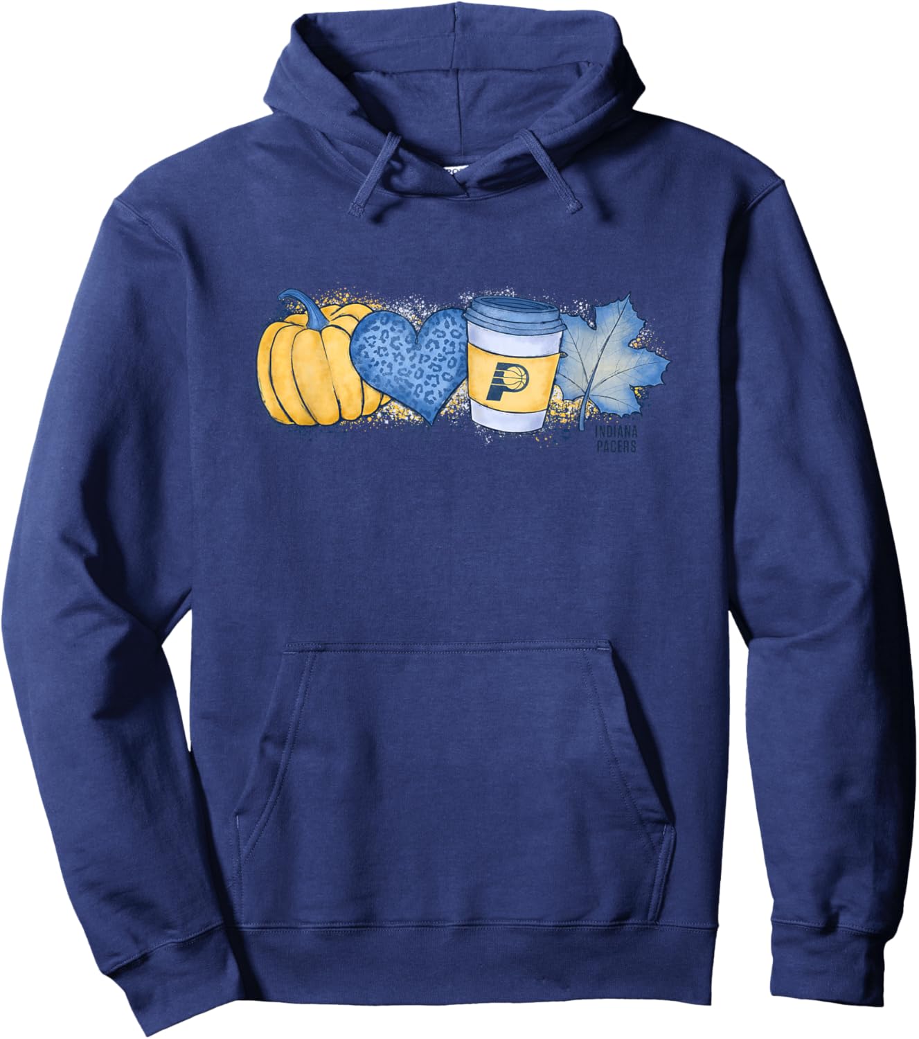 NBA Indiana Pacers Cozy Fall Painted Banner Hoodie - Hoodie | Navy