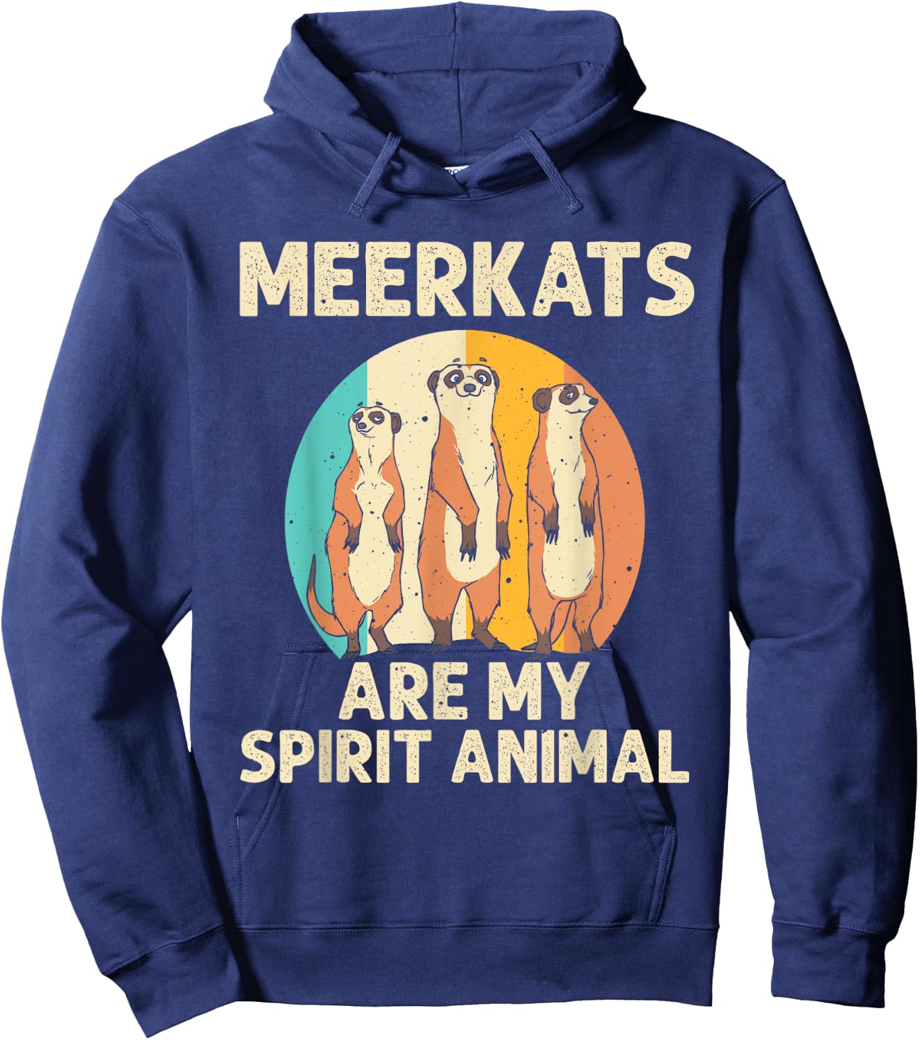 Funny Meerkat Gift Kids Men Women Boys Cool My Spirit Animal Hoodie - Hoodie | Navy