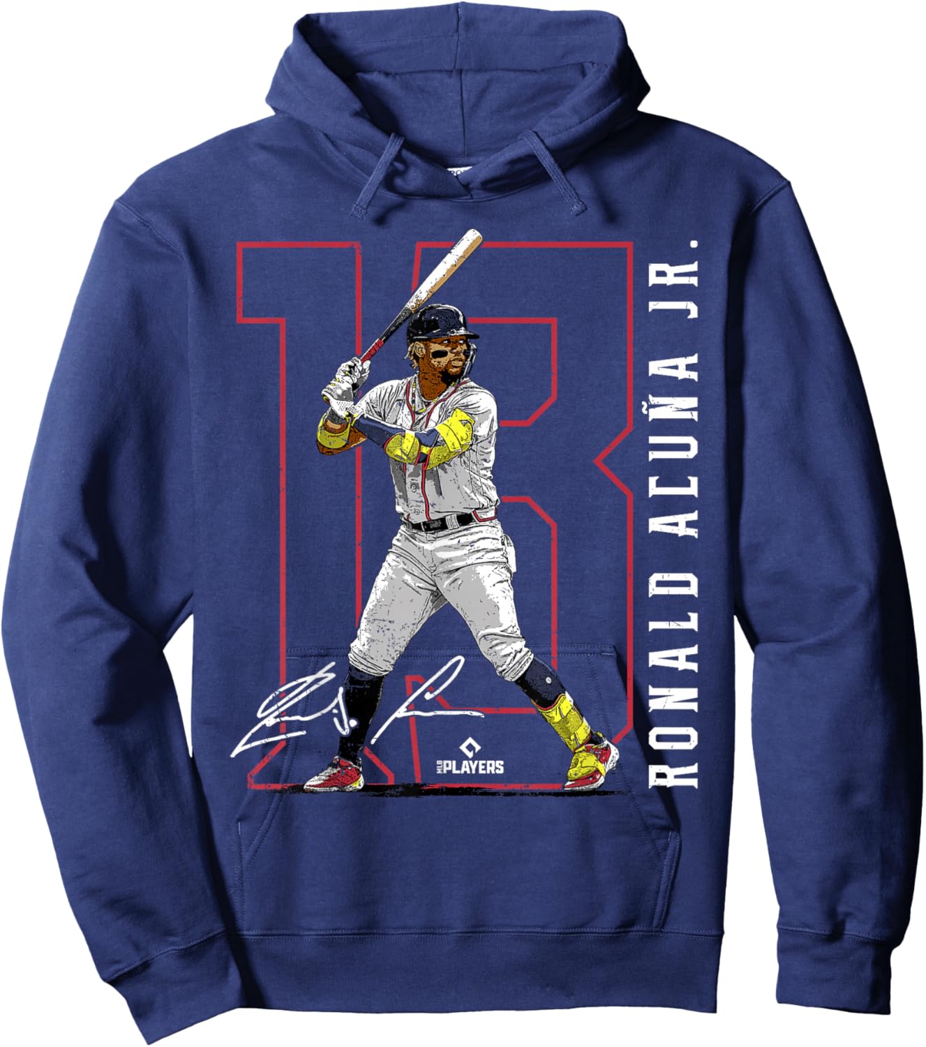 Ronald Acuna Jr. | Atlanta Baseball MLB Players | MLBRAC3003 Hoodie - Hoodie | Navy