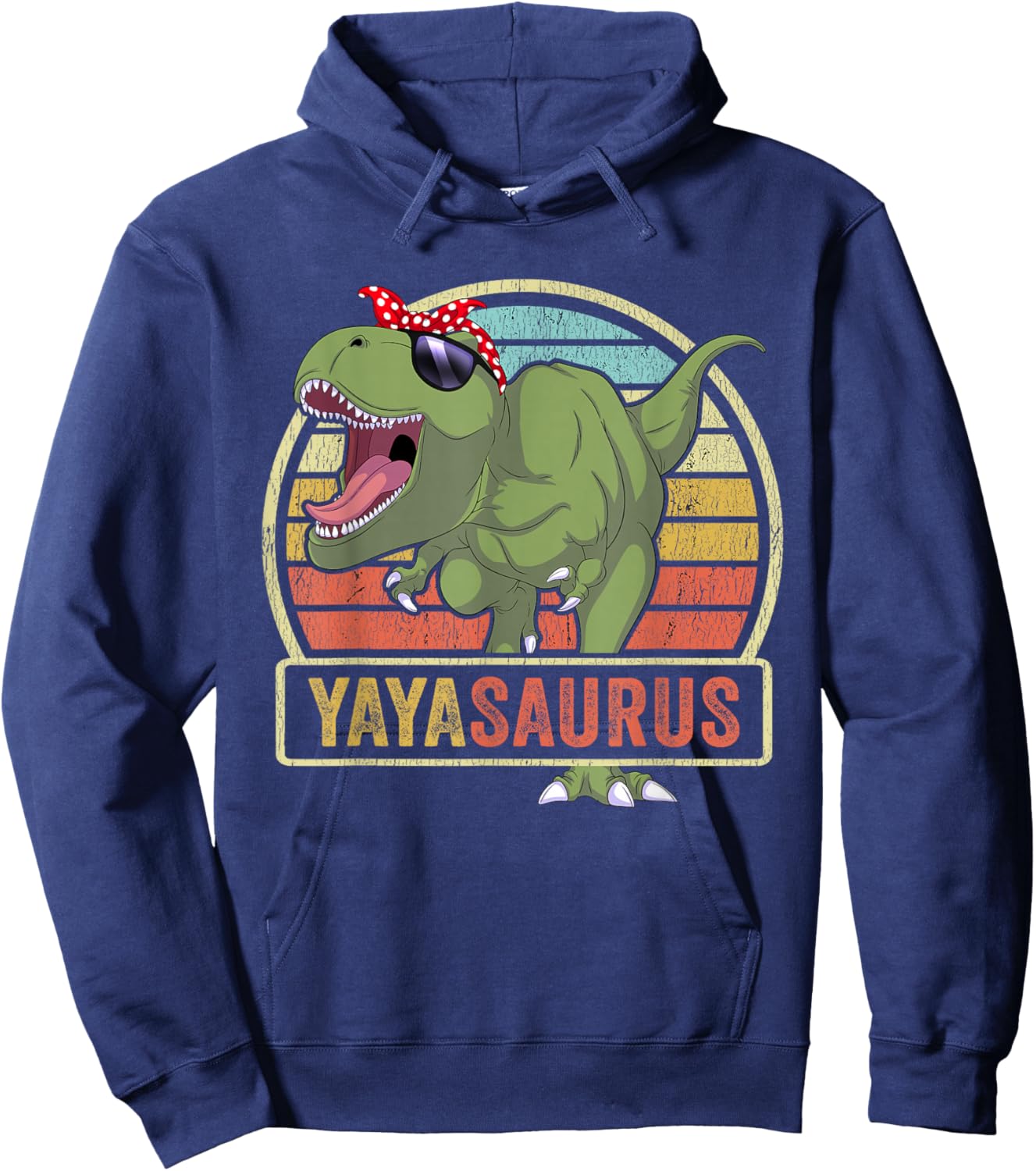 Yayasaurus Dinosaur Yaya Saurus Family Matching Hoodie - Hoodie | Navy