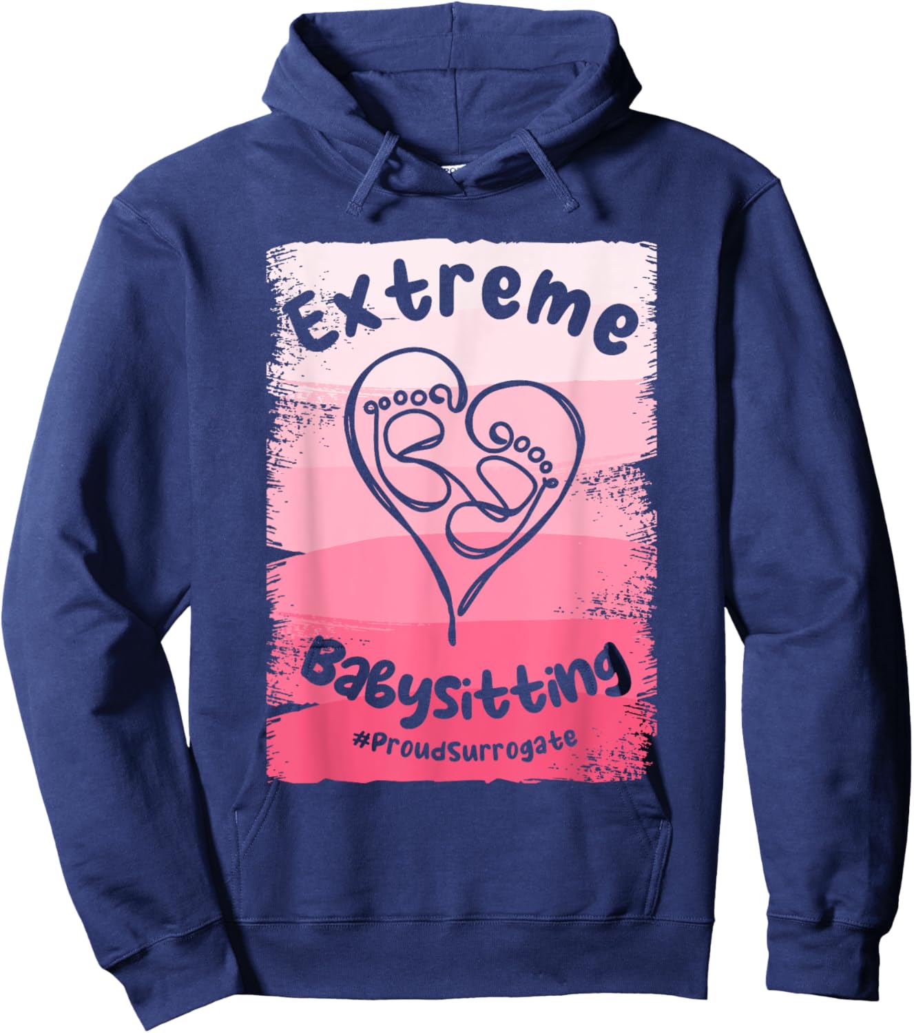 Extreme Babysitting Surrogate Mom Surrogacy IVF Hoodie - Hoodie | Navy