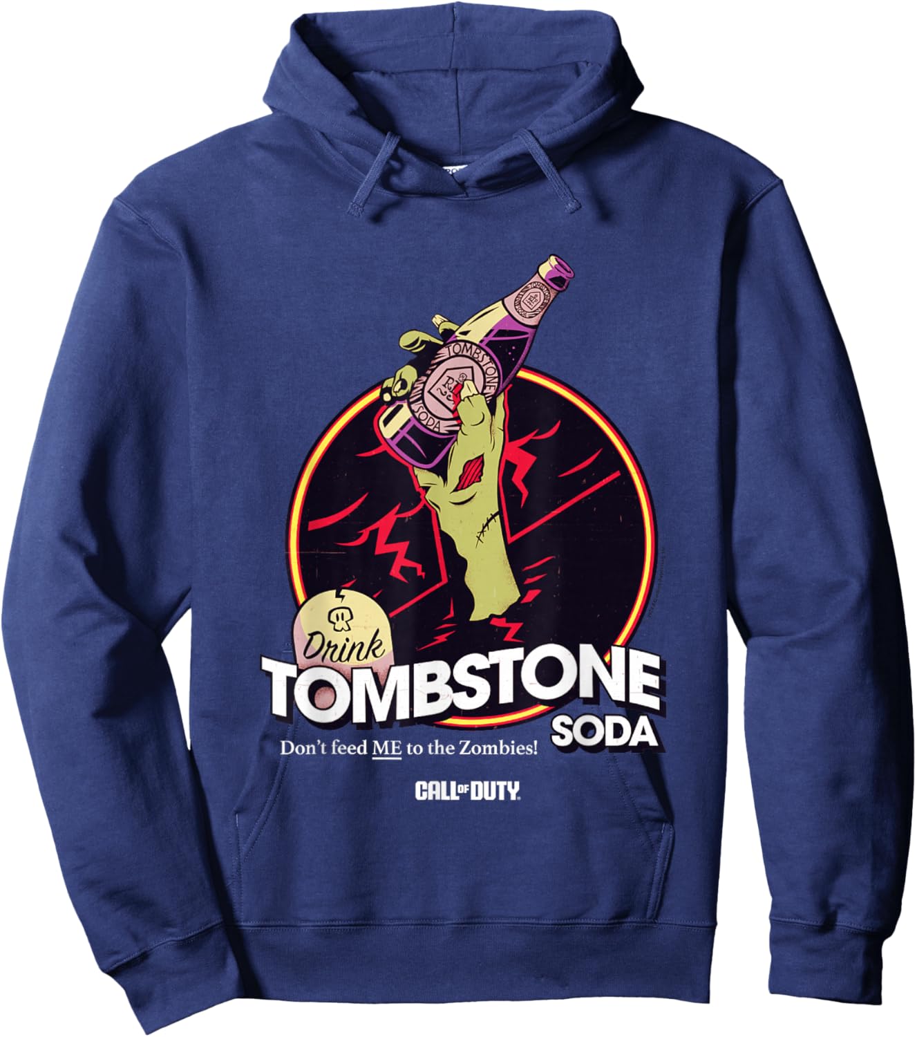 Call Of Duty Zombies Drink Tombstone Soda Vintage , Red, S Hoodie - Hoodie | Navy
