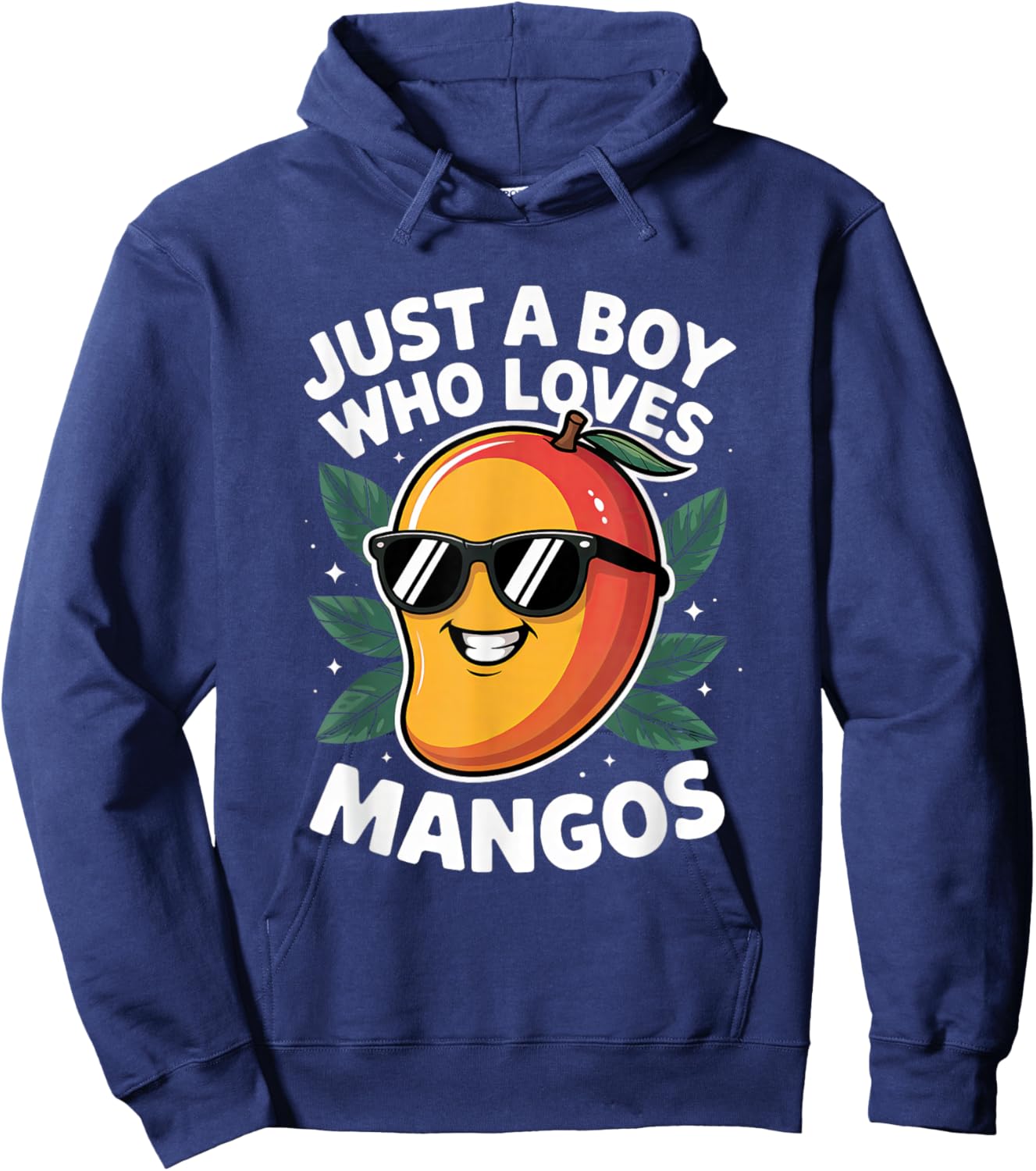 Just a Boy Who Loves Mangos Mango Fruit Men Boys Kds Teens Hoodie - Hoodie | Navy