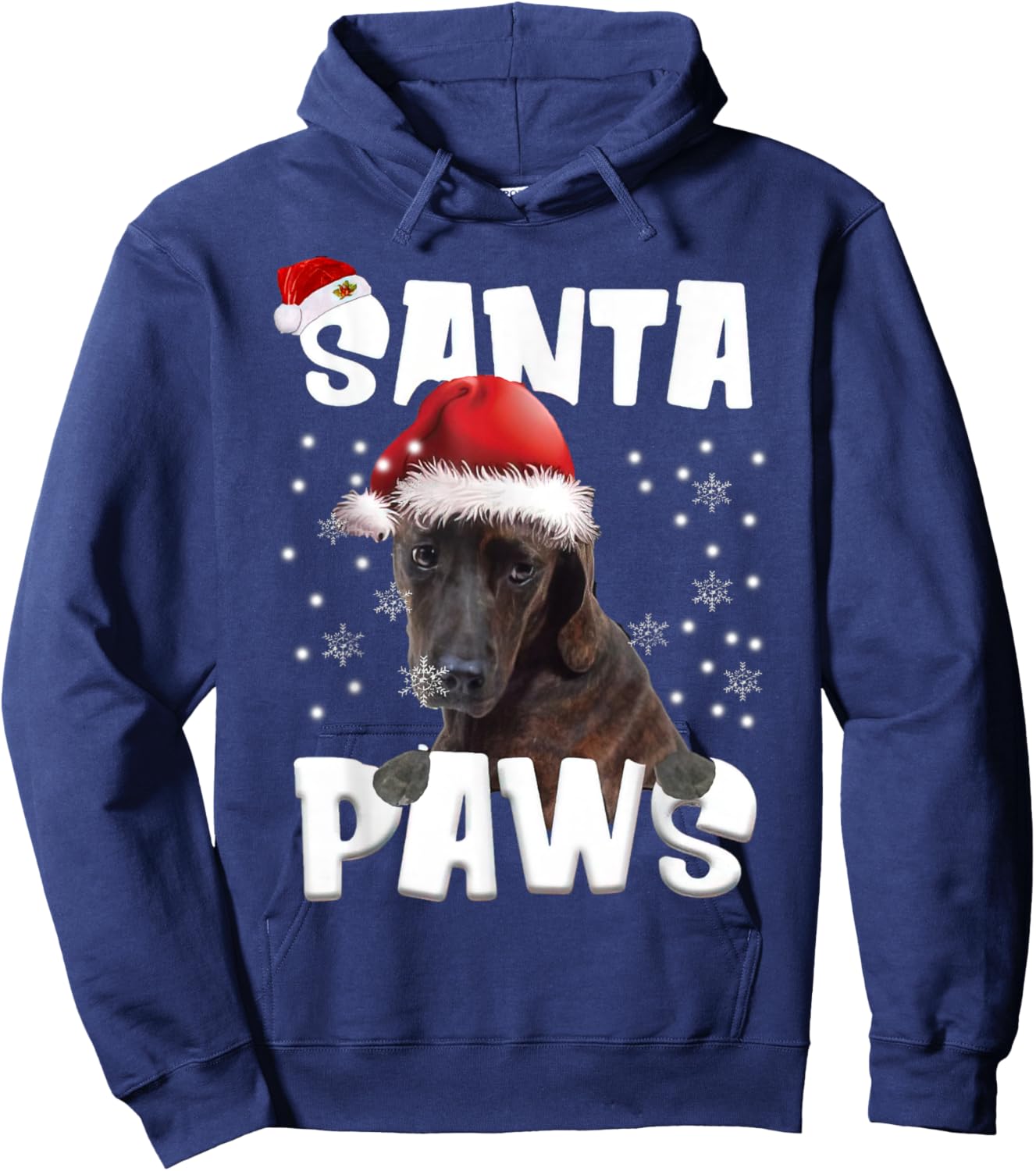 Funny Plott Hound Christmas Lights Tree Dog Lover Xmas Men Women Hoodie - Hoodie | Navy