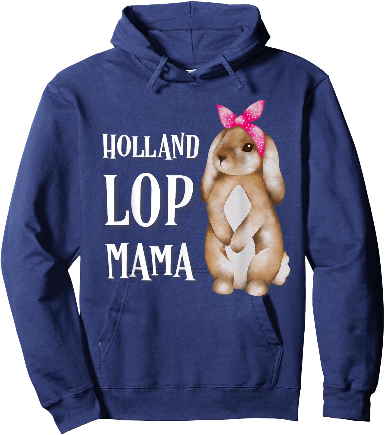 Holland Lop Bunny Rabbit Mom Hoodie - Hoodie | Navy