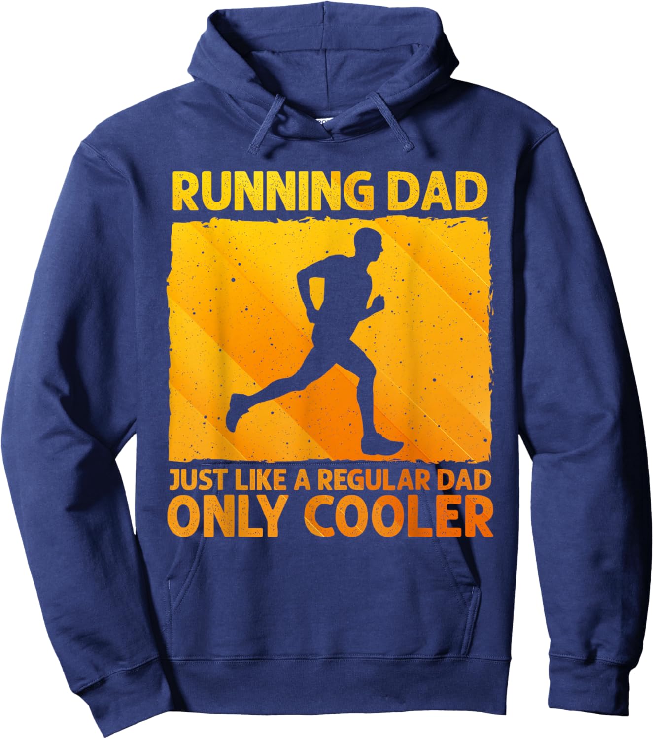 Funny Running Dad Marathon Runner Coach Marathoner Hoodie - Hoodie | Navy