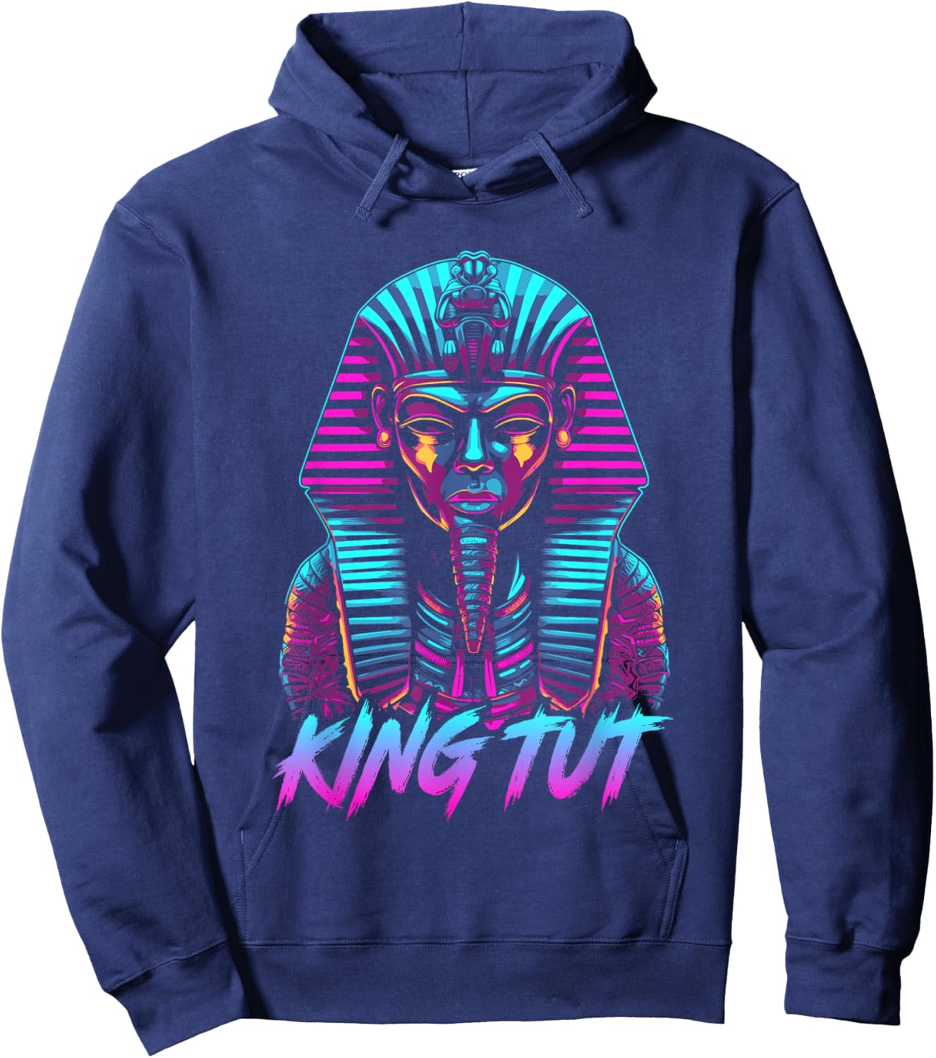 Egyptian Pharaoh Ancient Egypt King Tut Tutankhamun Retro Hoodie - Hoodie | Navy