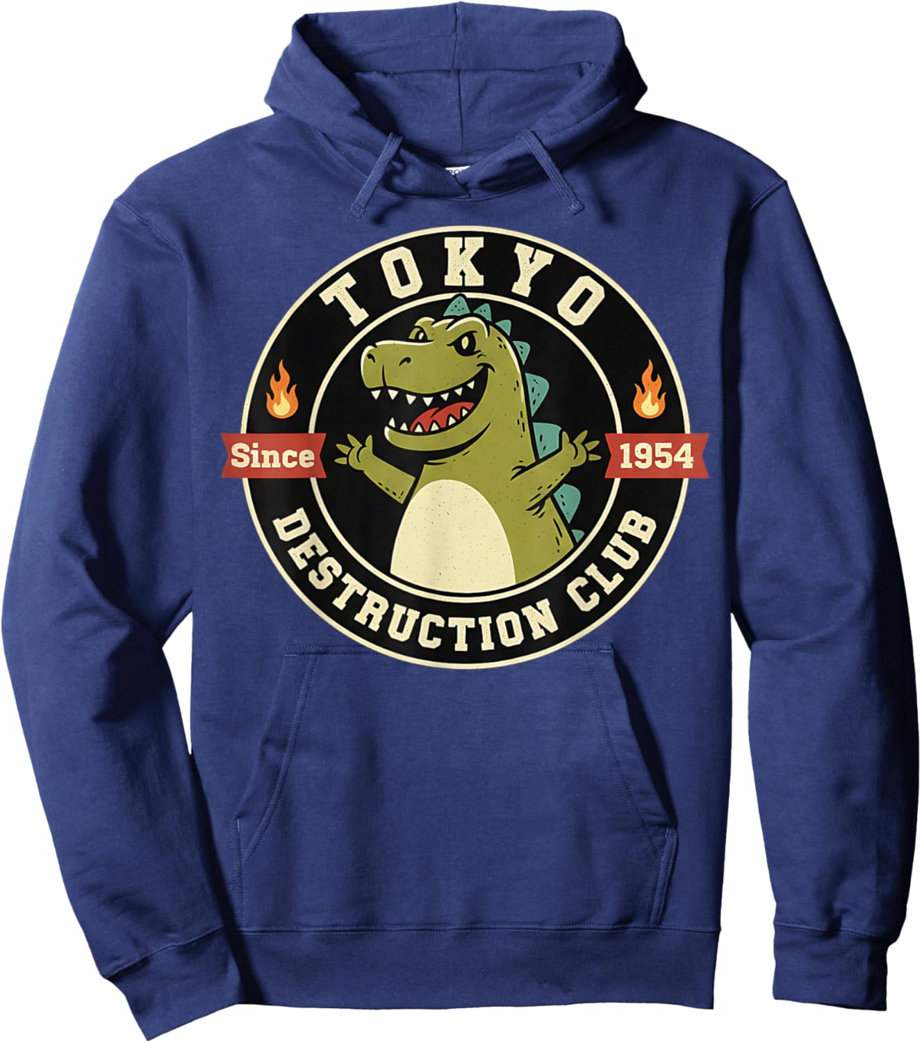 Tokyo Destruction Club Lustige ironische Kaiju-Grafik Hoodie - Hoodie | Navy
