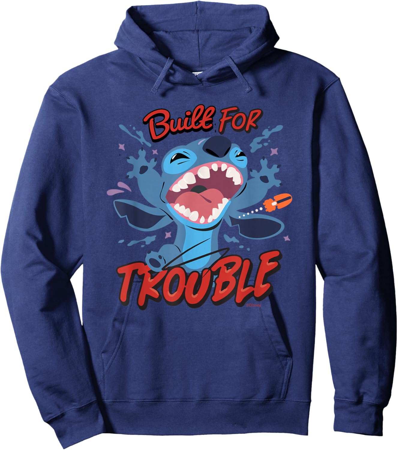 Disney Stitch Built for Trouble Hoodie - Hoodie | Navy