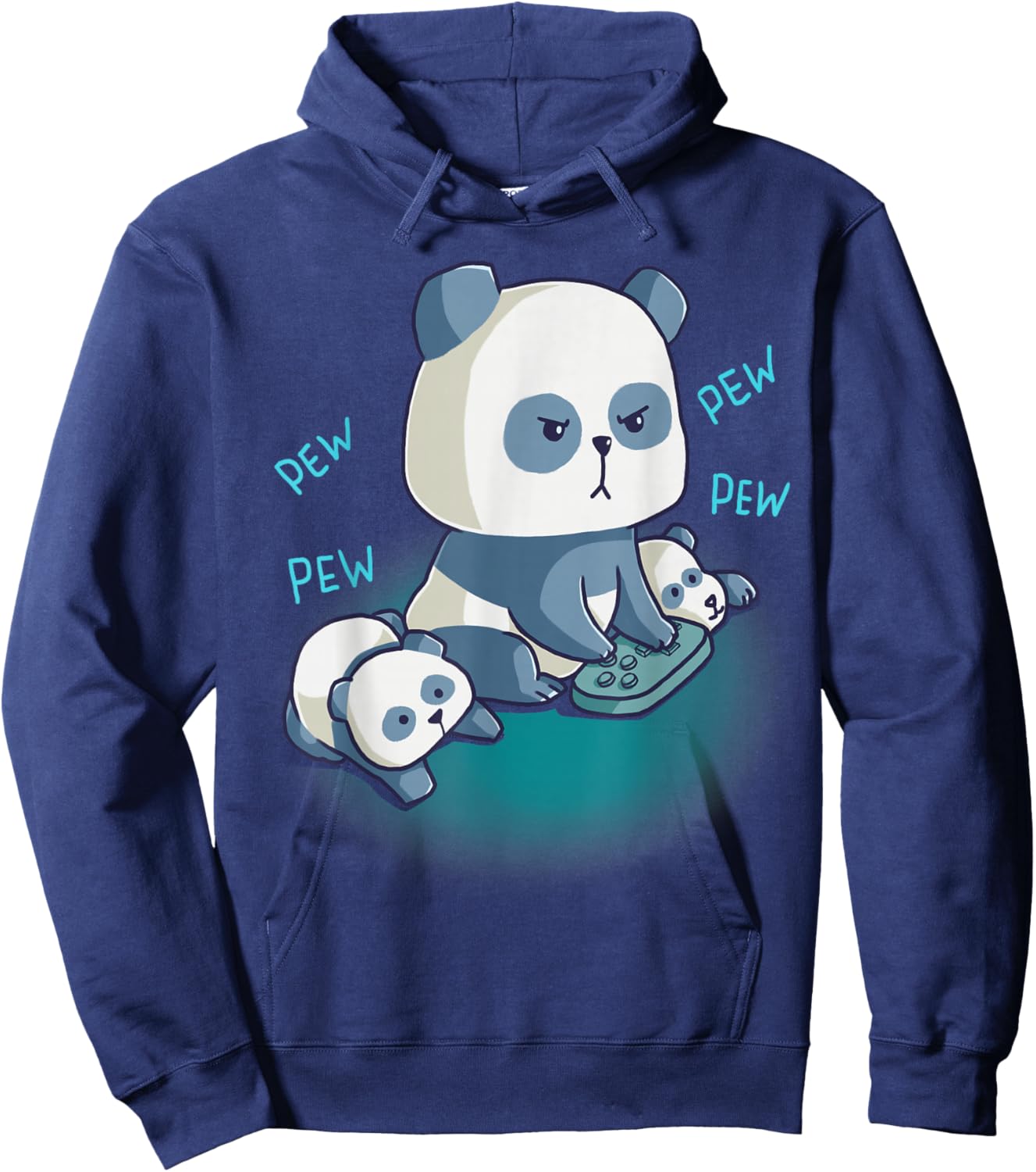 Gamer Parents Dad Mum Child Panda Bear Video Gaming Nerd Hoodie - Hoodie | Navy