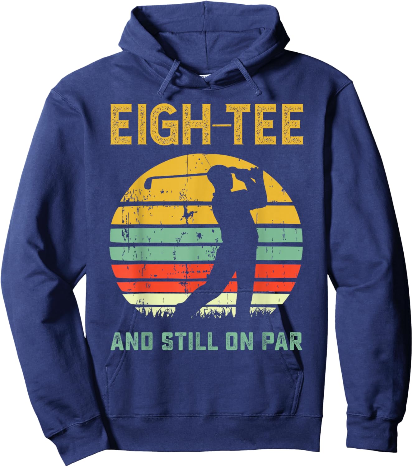 Funny 80th Birthday Golf Pun Golfing 80 Year Old Golfer Hoodie - Hoodie | Navy