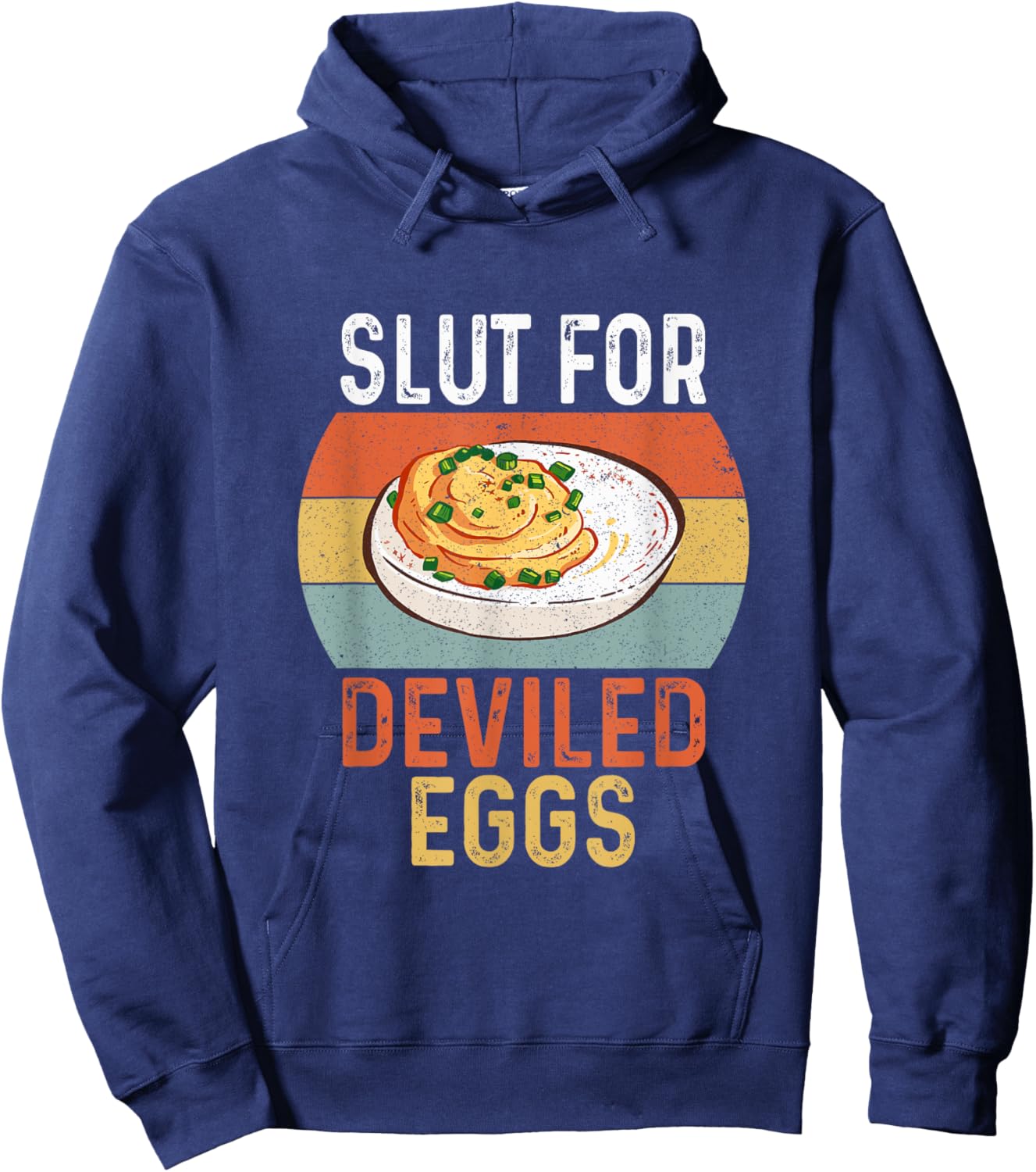 Vintage Design Slut For Deviled Eggs Gifts Women Hoodie - Hoodie | Navy