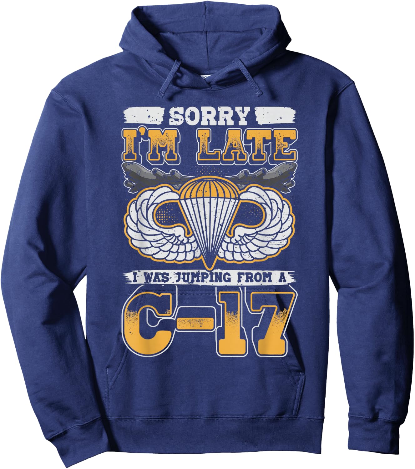 Airborne Division Paratrooper C-17 Hoodie - Hoodie | Navy