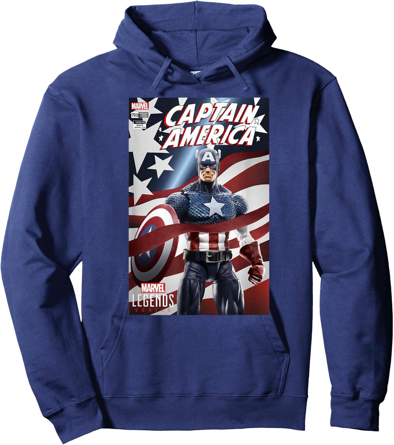 Marvel Legends Series Captain America Comic Cover Hoodie - Hoodie | Navy