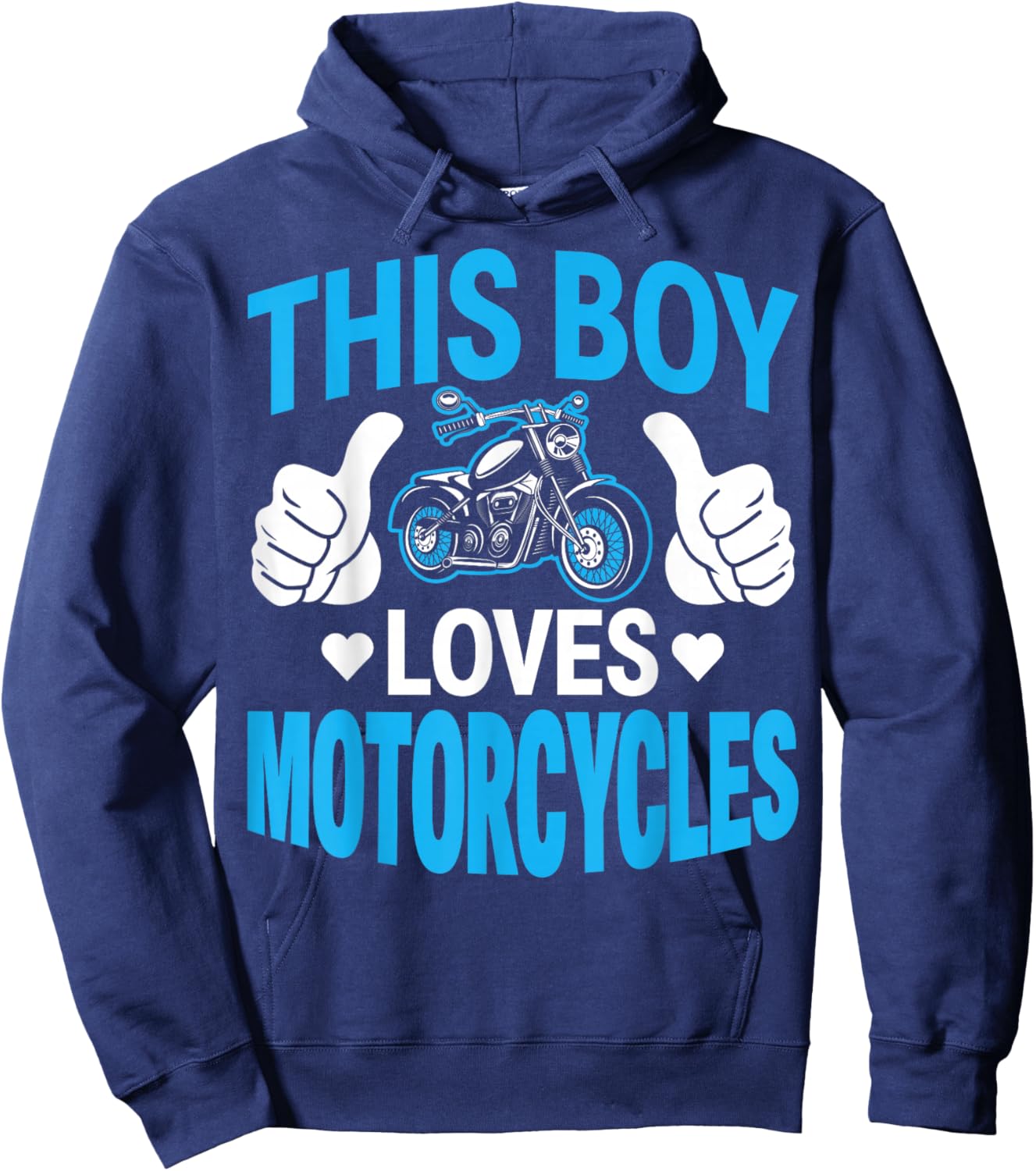 This Boy Loves Motorcycles Motorcycling Bike Rider Biker Men Hoodie - Hoodie | Navy