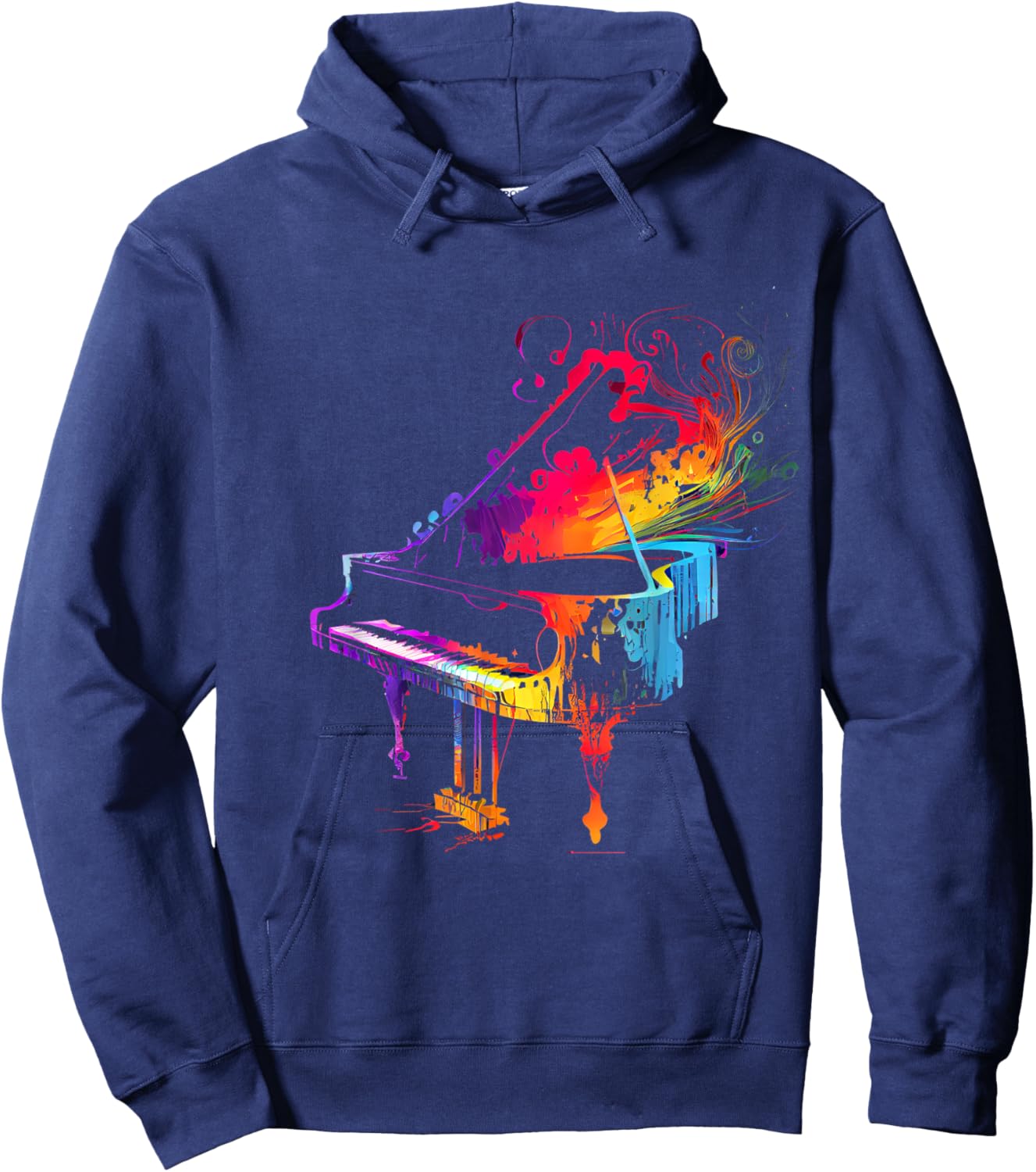 Piano Musician Piano Player Gifts & Designs -Adults, -Kids Black Small Colorful Modern Lace Hoodie - Hoodie | Navy