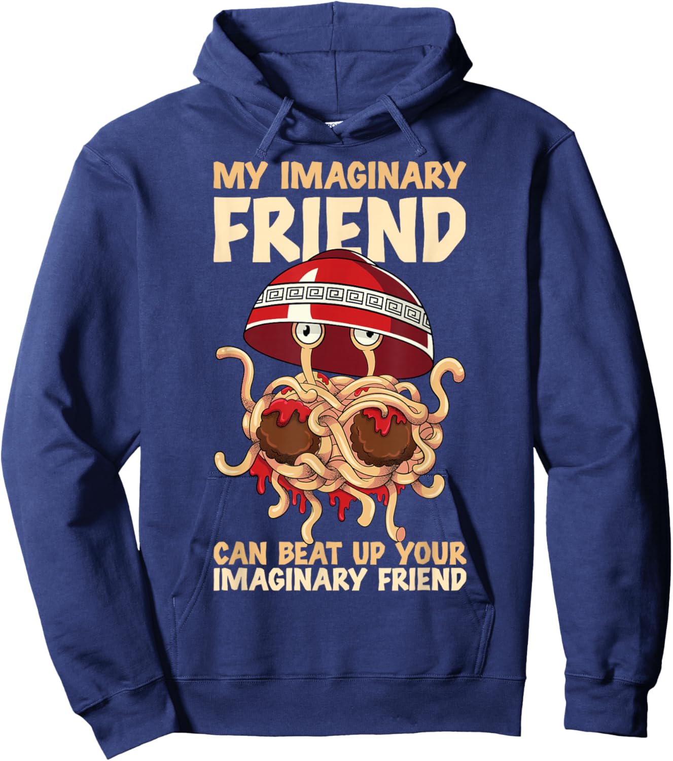 Flying Spaghetti Monster FSM Imaginary Friend Hoodie - Hoodie | Navy