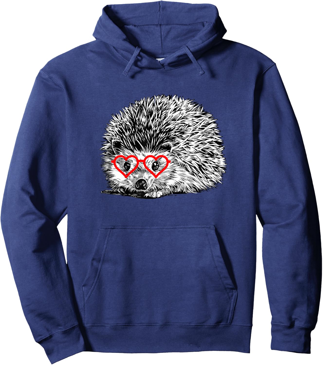 The Pawster Hedgehog Valentines Day Pet Mom Animal Lover ,Black,Small Hoodie - Hoodie | Navy