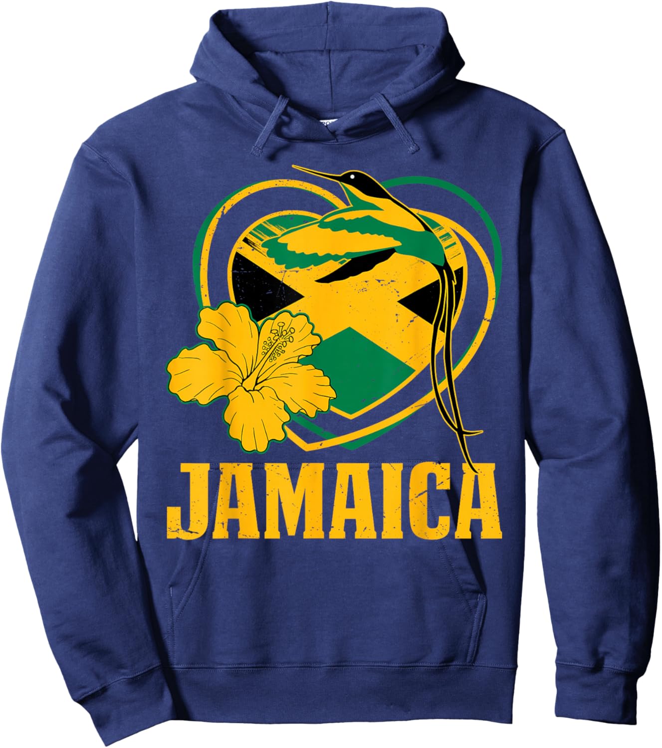 Funny Jamaica Independence Day 1962 Jamaican Doctor Bird Hoodie - Hoodie | Navy