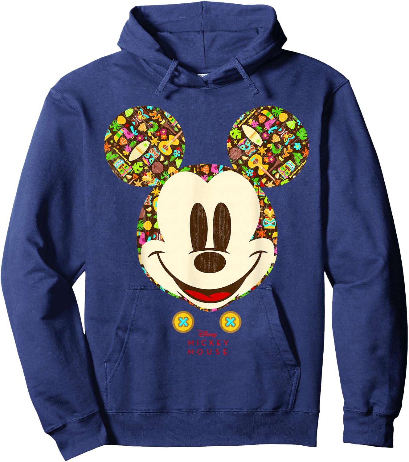 Disney Year of The Mouse Tiki Holiday Mickey July Small Hoodie - Hoodie | Navy