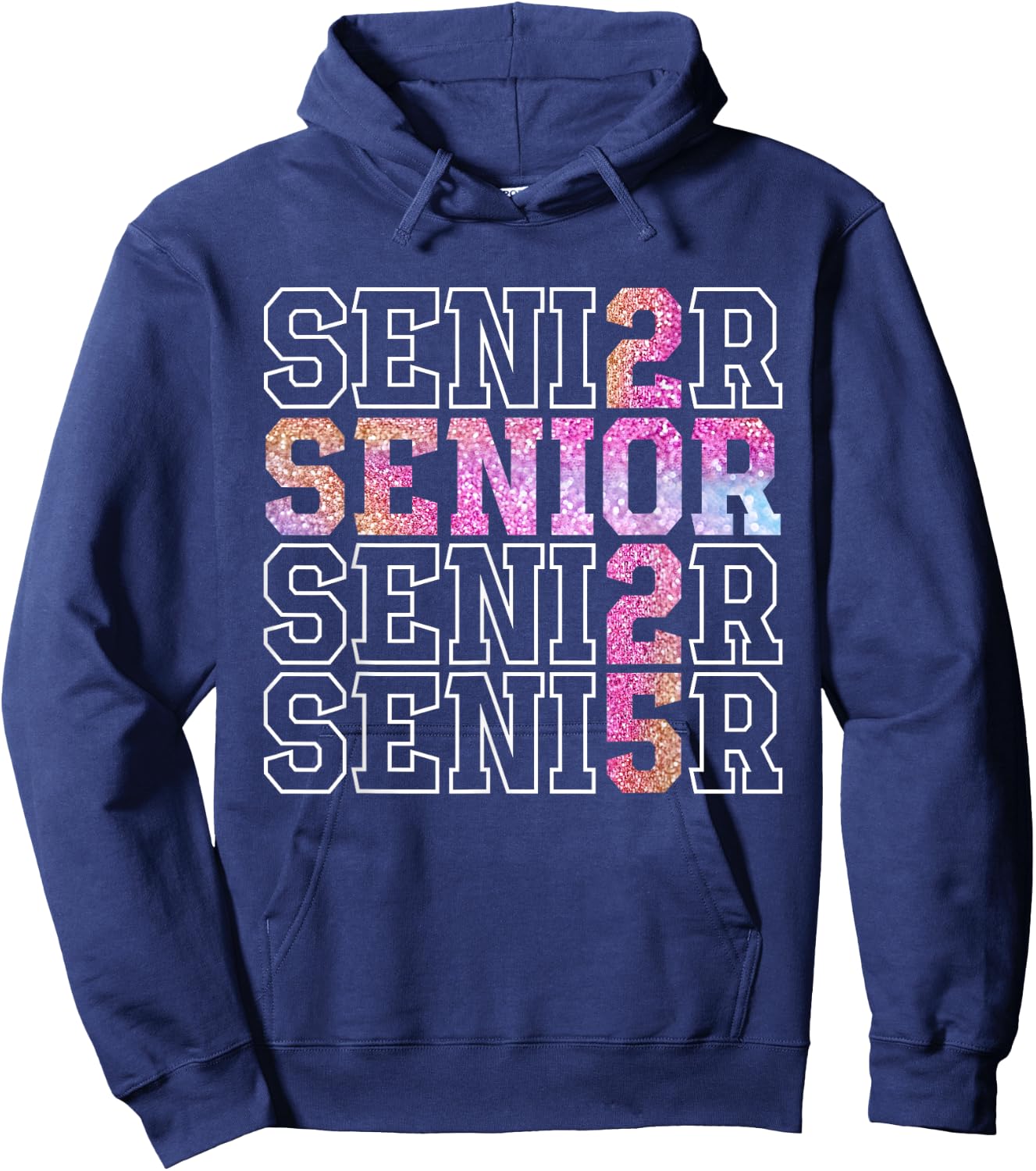 Senior 2025 Graduate High School Graduation Class of 2025 Hoodie - Hoodie | Navy