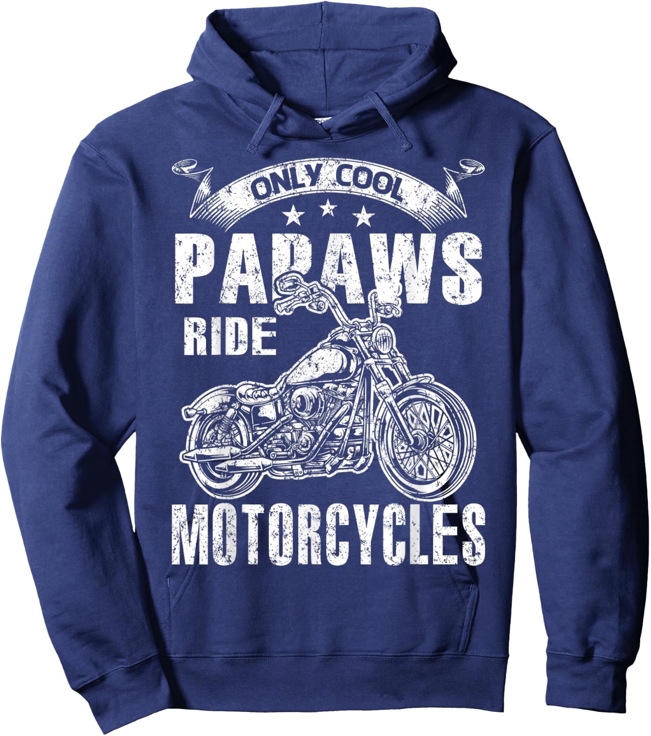 Only Cool Papaws Rides Motorcycles Hoodie - Hoodie | Navy