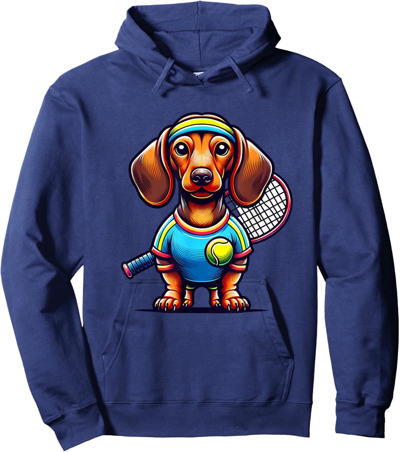 Dachshund Wiener Dog Tennis Player Dog Owner Men Women Kids Hoodie - Hoodie | Navy